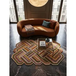 Wollteppich geometrisch Flieder 200 x 300 cm - SOAR   Kadima Design