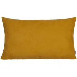KISSENHÜLLE FarbTon Chenille-Haptik curry-gelb 50/30 cm
