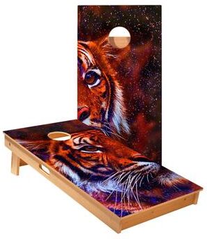 Skip's Garage Space Tiger Cornhole Boards