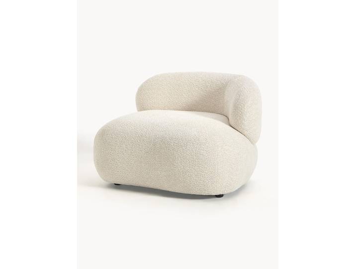 Fauteuil lounge en peluche-bouclette Alba