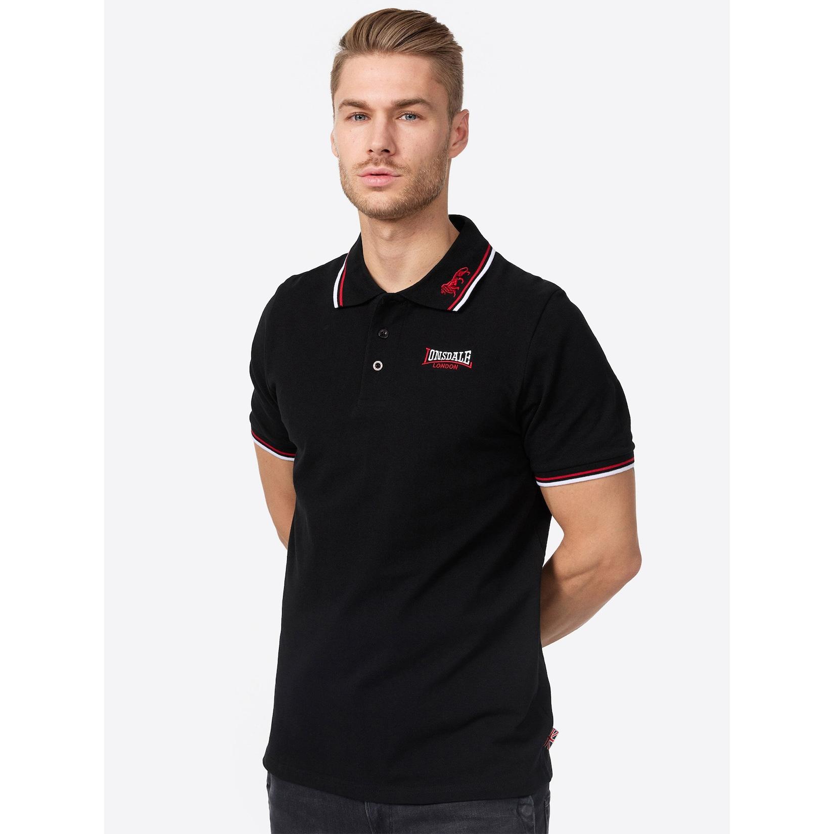Lonsdale Herren Poloshirt schmale Passform LION
