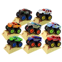 Resorak Monster Truck  Pull Back Antrieb  Gummireifen Metallkarosserie + Entfaltende Rampe