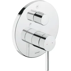 Duravit, Duscharmatur + Badewannenarmatur, Circle Einhebel-Wannenmischer, Unterputz, Verbraucher 2, Chrom, CE5210012010