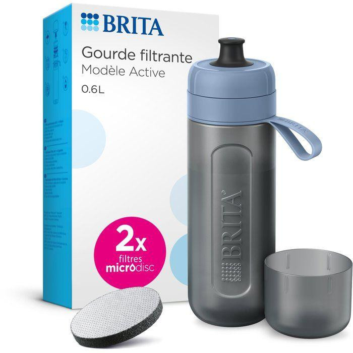 BRITA Active filterfles met 2 MicroDisc filters, pastelgroen