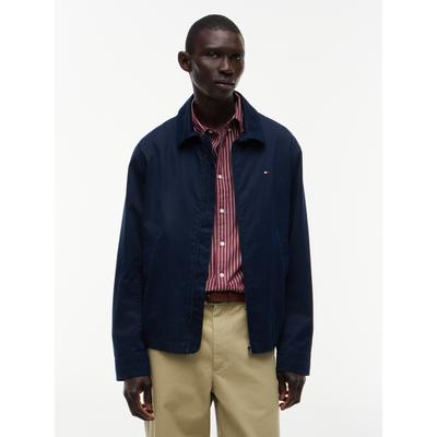 Blouson TOMMY HILFIGER "CLASSIC IVY", Herren, Gr. M, blau (navy blau), Web, Obermaterial: 100% Baumwolle. Futter: 70% Baumwolle, 30% Polyester, normal, Manschette, Jacken Blouson