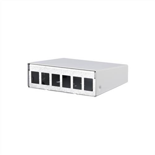 Metz Connect Keystone AP-Gehäuse 6 Port reinweiß RAL9010