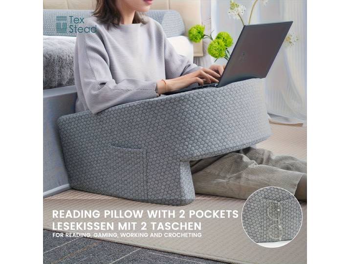 Oreiller de lecture pour jeu, oreiller repose-bras Extra Large pour adulte, oreiller repose-lit en mousse à mémoire de forme pour la lecture, le travail, avec Rem, 1 PC