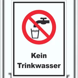 HB-Druck Kein Trinkwasser Aufkleber Nicht Trinken A7 (74x105mm)