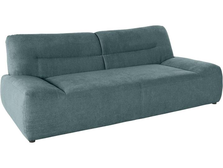 2,5-Sitzer DOMO COLLECTION Cesena modern, elegant und zeitlos, komfortabel, flache Armlehnen , blau (petrol), B:224cm H:81cm T:109cm, Sofas, 2 5-Sitzer, fester Sitzkomfort