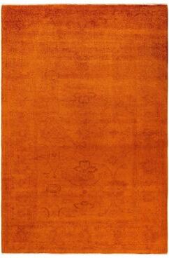 Overton "Vibrance, One-of-a-Kind Hand-Knotted Area Rug - Orange, 5' 1"" x 7' 6"" - 5' 1"" x 7' 6"""