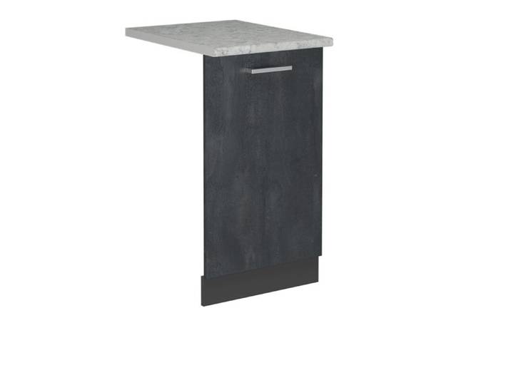 Façade de lave-vaisselle R-Line 45cm PT Marbre Béton noir/Anthracite Vicco 55099