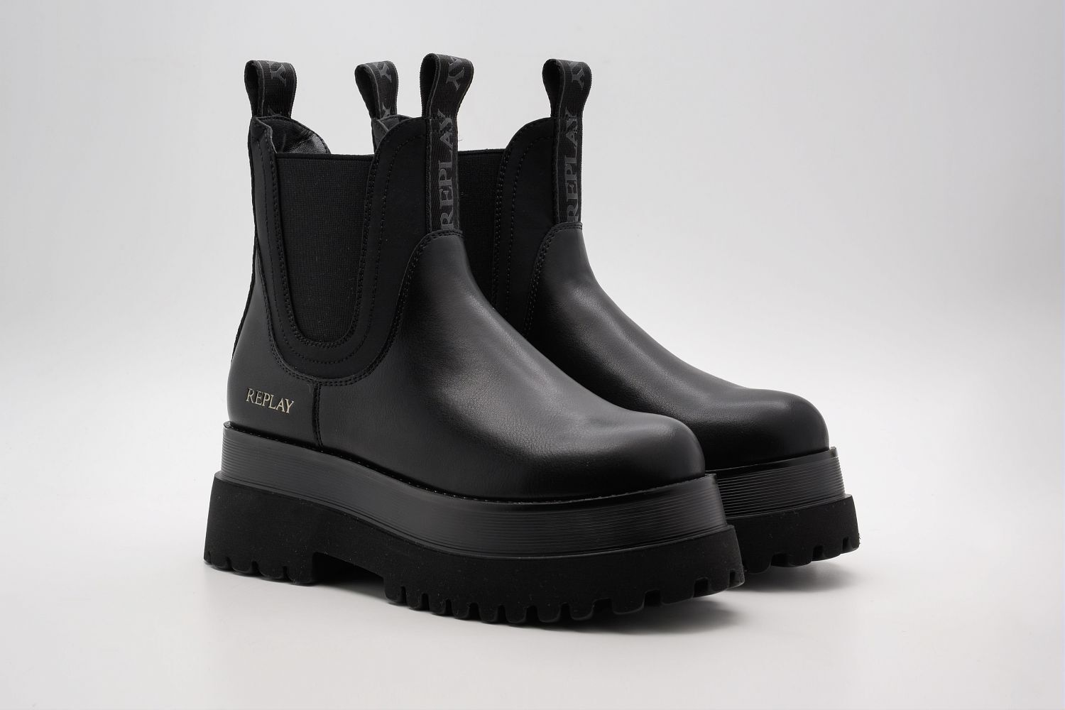 Chelseaboots REPLAY "ANY MODE", Damen, Gr. 39, schwarz, Schuhe Chelseaboots, Schlupfboots, Stiefelette mit Stretch und Anziehlaschen schwarz 39