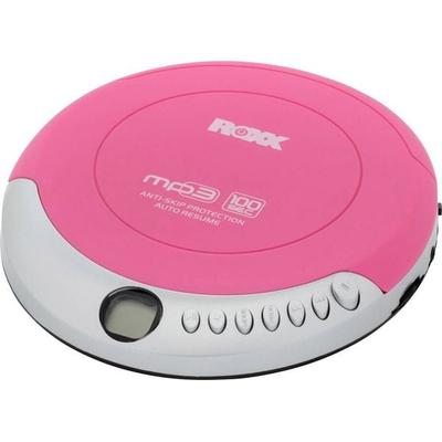 Roxx PCD 501 pink Tragbarer CD-Player CD, CD-R, CD-RW, MP3 Pink, Silber