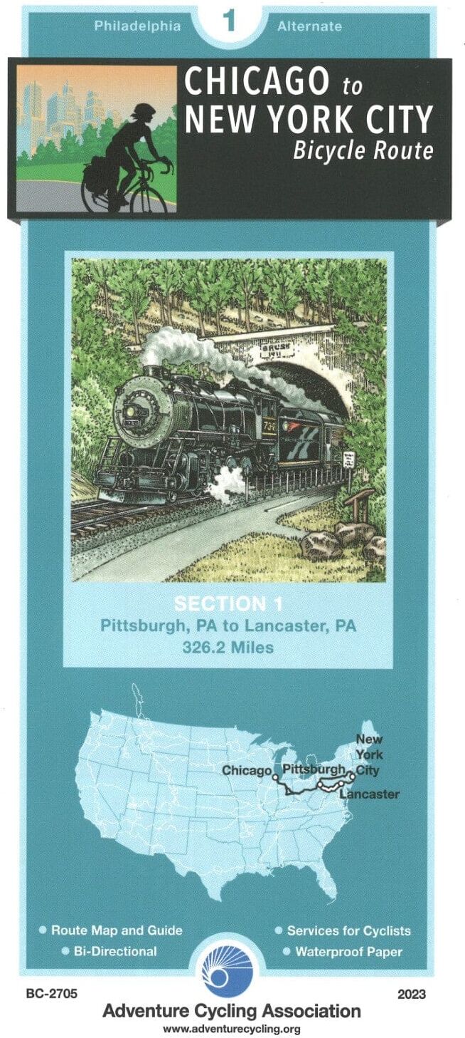 Chicago to New York City - Bicycle Route, Philadelphia Alternate #1   Adventure Cycling Association