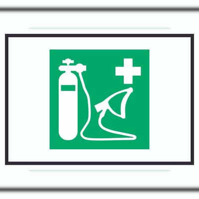 HB-Druck Sauerstoffgerät Symbol A1 (594x841mm) Schild