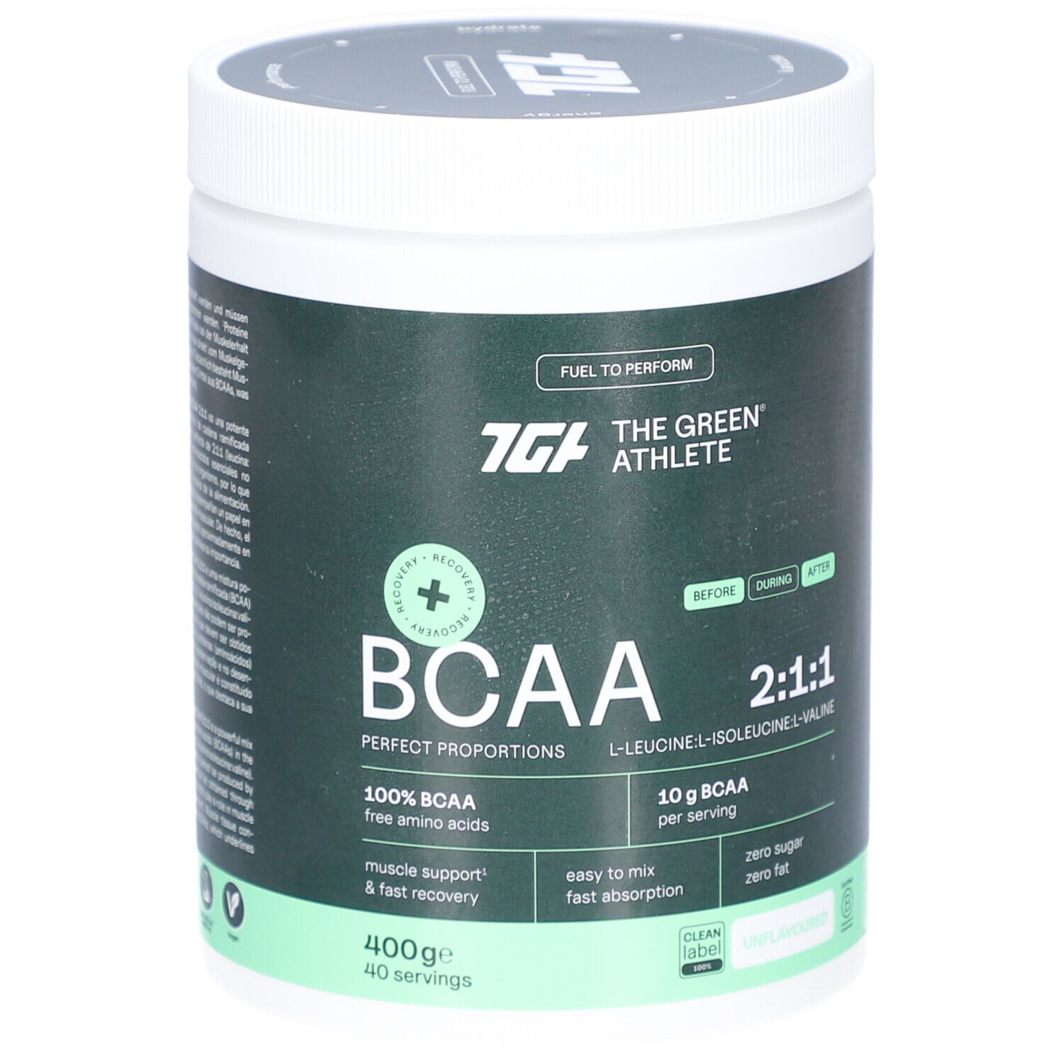 The Green Athlete Bcaa 2:1:1 400g 400 g Pulver