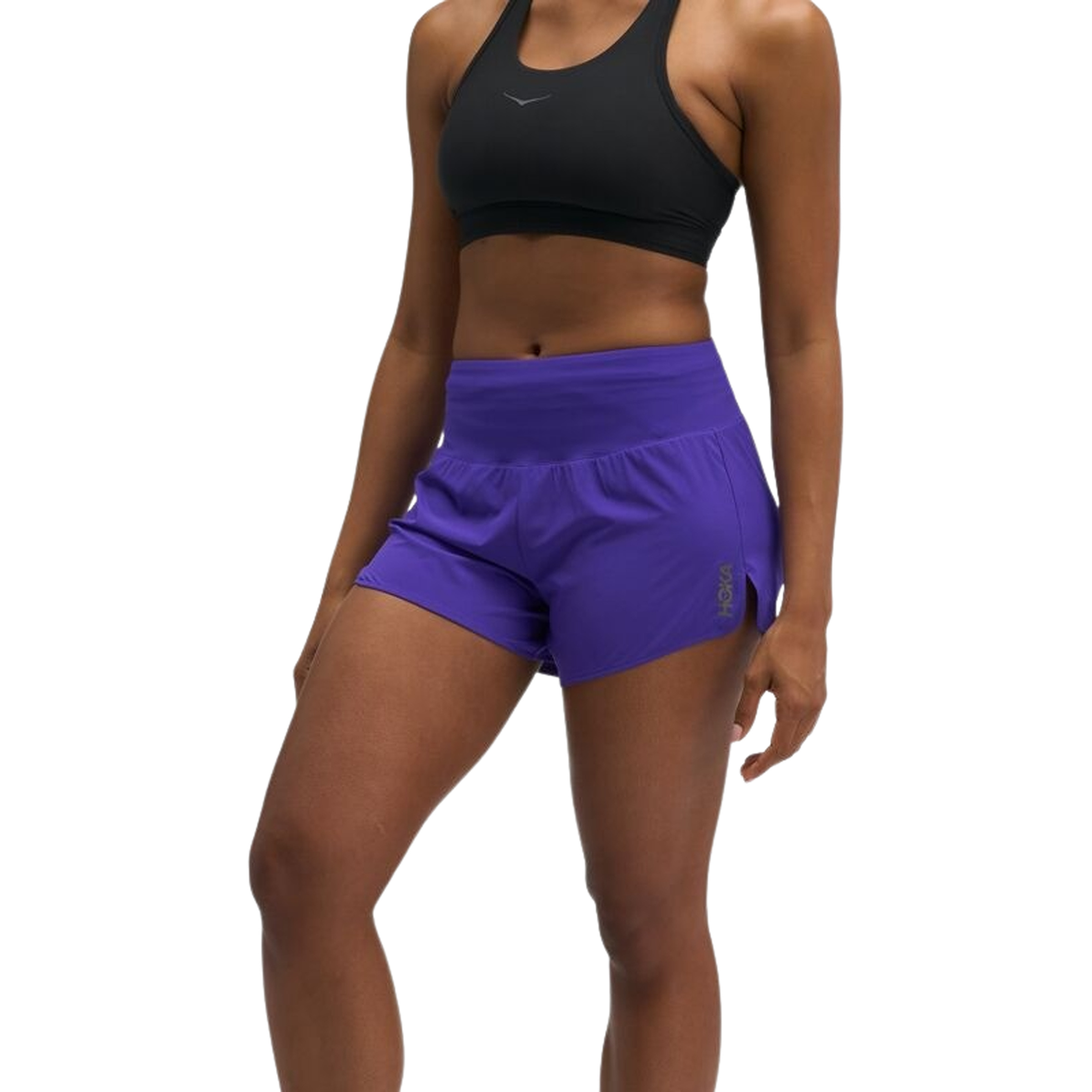Hoka Glide 3.5'' Damen Laufhose lila Größe M Laufen Elastisch