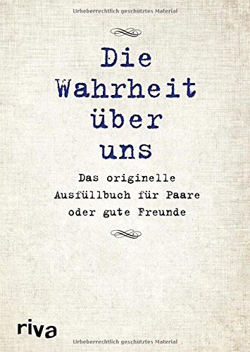 David Tripolina - Die Wahrheit über uns: Das originelle Ausfüllbuch für Paare oder gute Freunde - Preis vom 02.10.2026 23:42:20 h