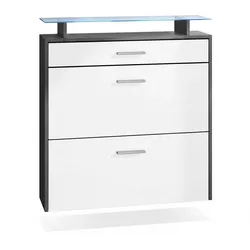 SCHUHSCHRANK Malea Fronten in Weiß matt