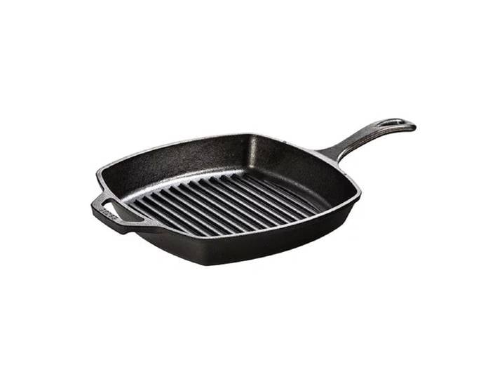 Poêle grill carrée en fonte naturelle 27 cm Lodge