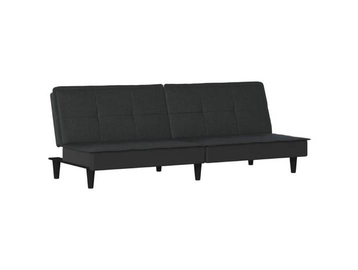 CHIC Canapé-Lit - Lit gigogne Convertible - noir tissu - 200x89x70 cm 184590 S11