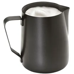 APS Milchkanne Universalkanne 0,6 L Antihaftbeschichtung schwarz, 12.5x11.5 cm