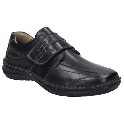 Klettschuh JOSEF SEIBEL "New Anvers 02", Herren, Gr. 46, Leder, schwarz, Schuhe Klettschuh, Halbschuh, Freizeitschuh, Komfortschuh in Weite K (=extraweit)