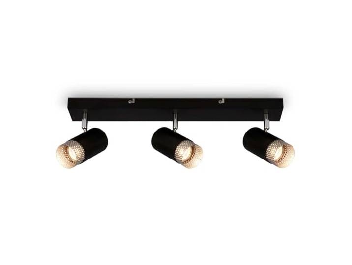 BRILONER - Plafonnier LED\, Lampe Salon\, Led Chambre\, Plafonnier Salon\, Lampe\, Luminaire Plafonnier\, Abat-jour Grille\, Pivotant\, Lampe de salon\, Lampe de chambre\, Lampe de cuisine\, Noir-Chrome-Mat