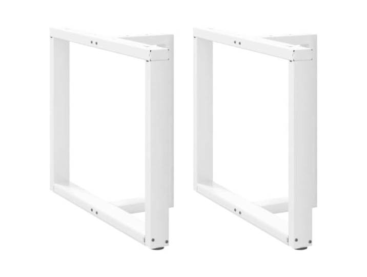 hliofuir Esstischbeine 2er Set T-Form Metall Weiß 100x35x72cm Robuste Tischuntergestelle aus Stahl für Küchentisch und Esszimmer. Mit verstellbaren Füßen für sicheren Stand.