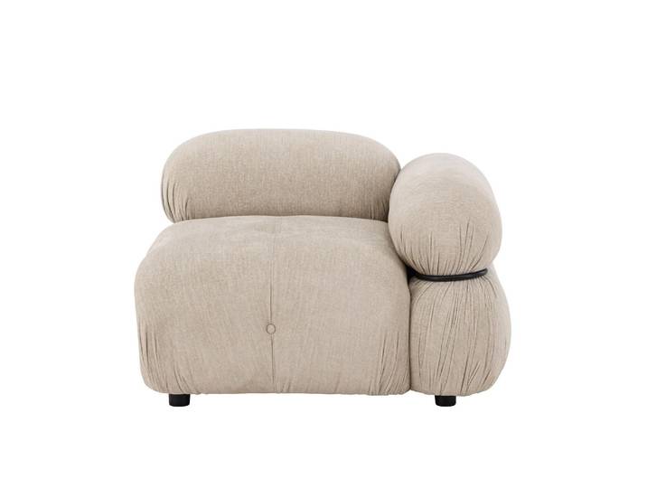 Mika Canapé Modulable Extrémité Droite Beige Noir.