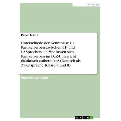 Unterschiede der Kenntnisse zu Partikelverben zwischen L1- und L2-Sprechenden. Wie lassen sich Partikelverben im DaZ-Unterricht didaktisch