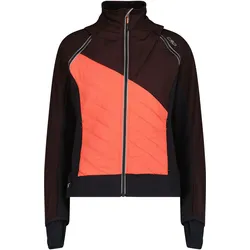 CMP WOMAN JACKET WITH DETACHABLE SLEEVES BLACK BERRY-MARIGOLD, BLACK BERRY-MARIGOLD, 40