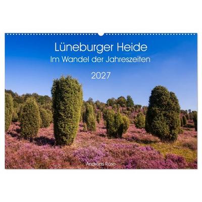 Lüneburger Heide – Im Wandel der Jahreszeiten (Wandkalender 2027 DIN A2 quer), CALVENDO Monatskalender