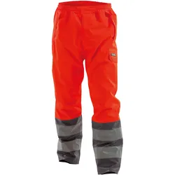 DASSY® Sola Warnschutz Regen- Bundhose - neonrot/zementgrau - 3XL