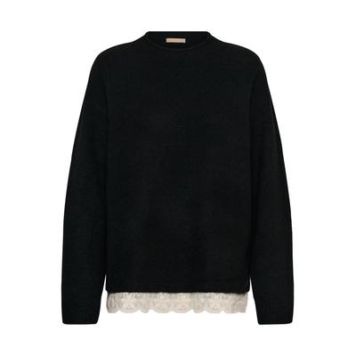 Strickpullover CULTURE "Damen Strickpullover CUverdie", Damen, Gr. L, schwarz, Pullover Strickpullover