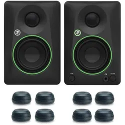 Mackie Studio-Monitore CR3.5BT mit Boxenfüsse (Aktiv), Monitor Lautsprecher, Schwarz
