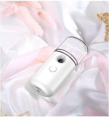 Inspired Finds Portable Nano Face Mist Sprayer Rechargeable Facial Humidifier For Instant Skin Refreshing white