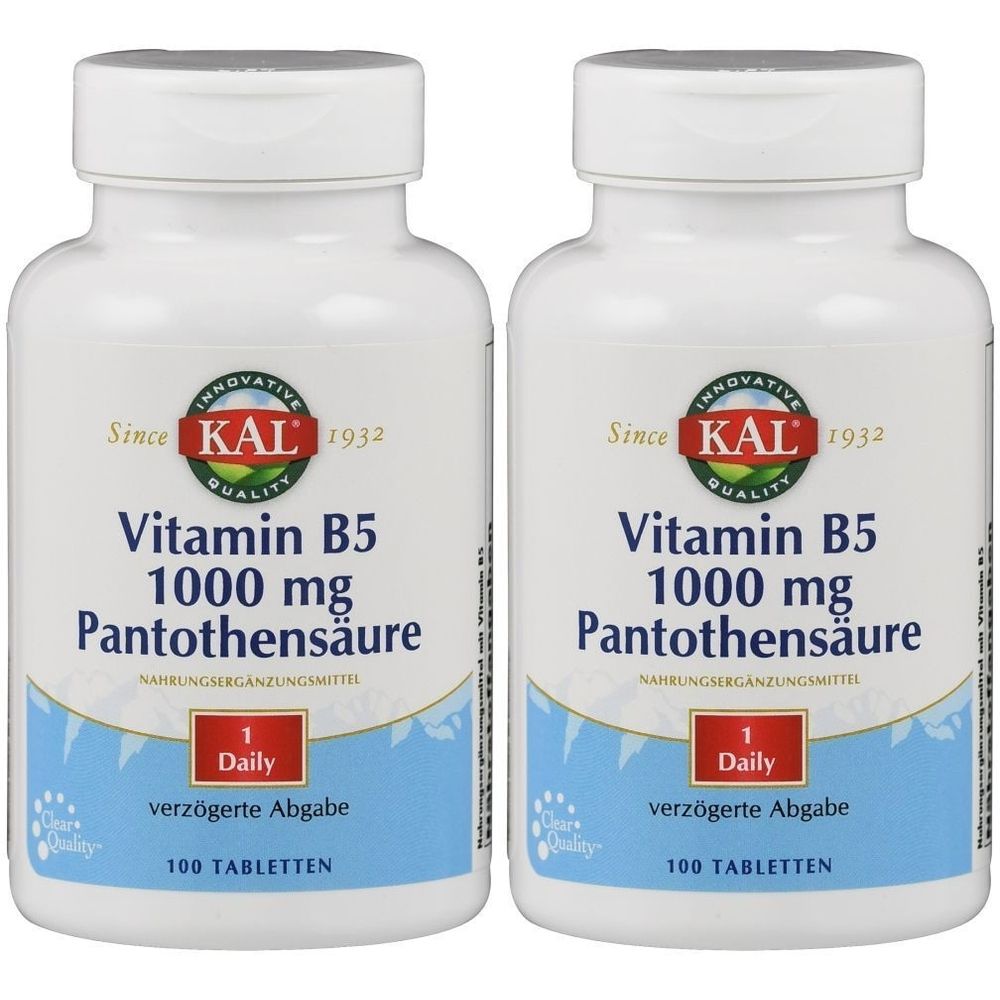 Vitamin B5 1000 mg Pantothensäure KAL Tabletten 2x 2x100 St