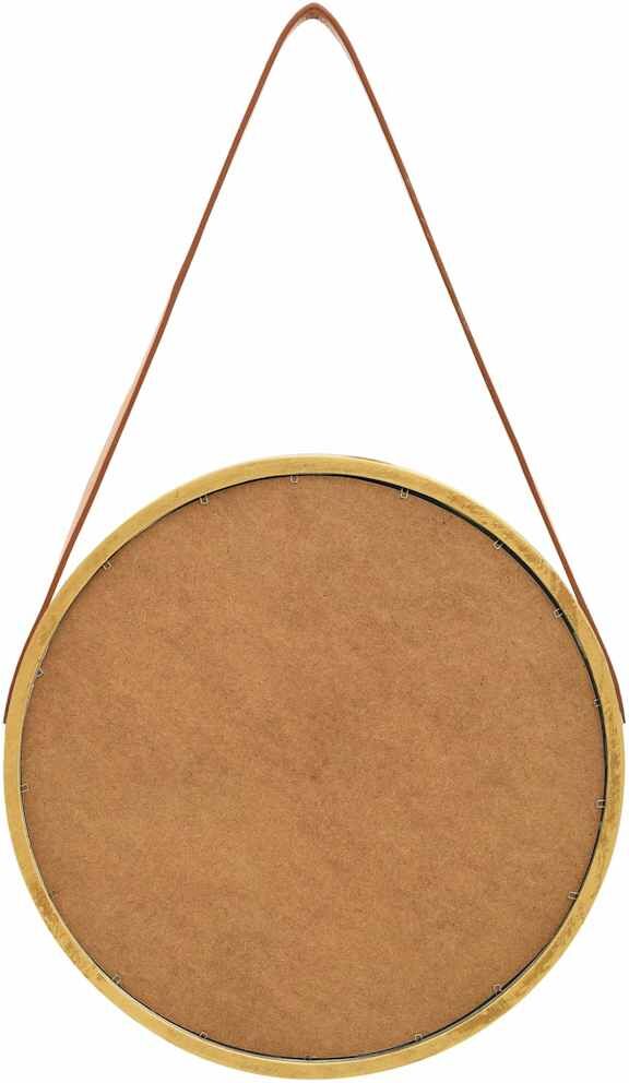 vidaXL Miroir mural avec sangle 40 cm Doré