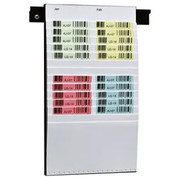 EICHNER Beleg-Planungtafel für DIN A5/A6 (25 x 44 cm) 14 Fächer silber