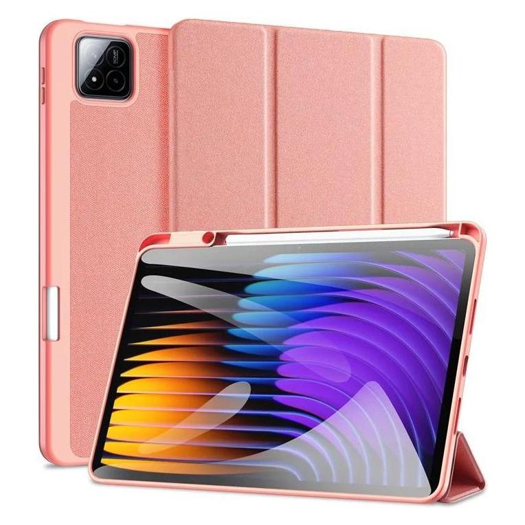 Dux Ducis Book case Xiaomi Redmi Pad 7/7 Pro Domo Series Tri-fold Stand PU Leather Tablet Cover Pink (Xiaomi Pad 7, Xiaomi Pad 7 Pro) (DUX DUCIS)