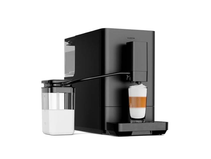 Klarstein Kaffeevollautomat Velaire - 20 Bar, LED Touchscreen, Edelstahlmahlwerk 15 Stufen, Milchsystem 0,75 l, 1,5 l Wassertank, Selbstreinigung, Vollautomat Kaffeemaschine