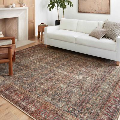 Alexander Home Sophia Printed Distressed Floral Vintage Area Rug