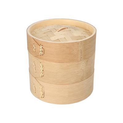 Papstar 16 Dampfgarer Bambus `ASIA` Ø 15 cm · 13,5 cm 3-teilig