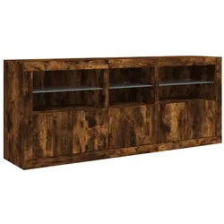 Helloshop26 - Sideboard Kommode Kleiderschrank Aufbewahrungsmöbel Organizer für Küche Wohnzimmer Lounge mit LED-Beleuchtung 162 x 02_0029872