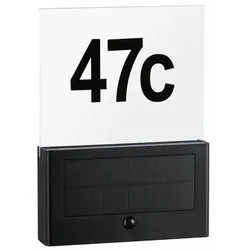 PAULMANN Solar LED Hausnummernleuchte Neda Bewegungsmelder IP44 3000K 20lm Anthrazit