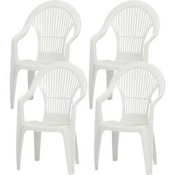 Progarden Vega SET 4x St-Ses weiß M73540 Gartenmöbel-Set Weiß