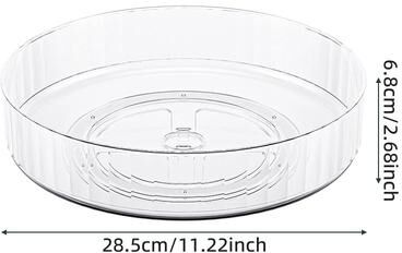 Uplift Treasures 360 Degree Rotating Lazy Susan Organizer Tray transparent l