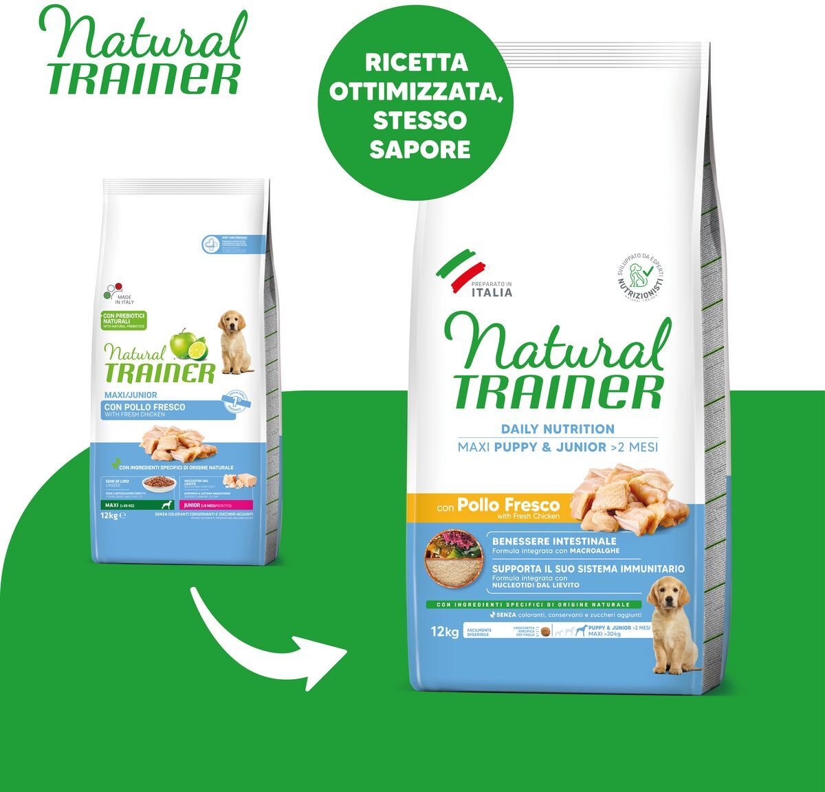 Natural Trainer Maxi Puppy con Pollo 12KG