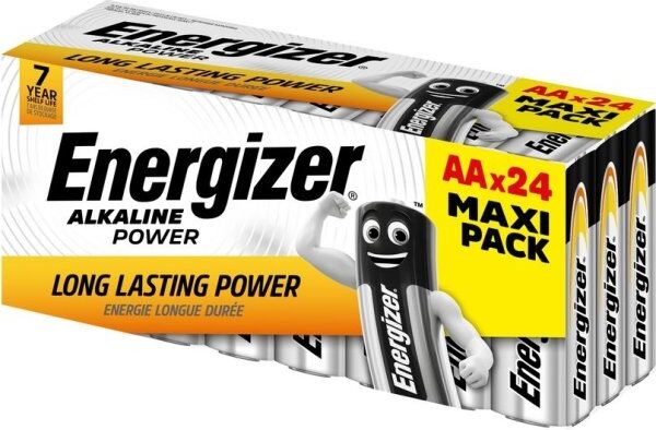 Energizer Alkaline Power Aa Batterier, 24 Stk.